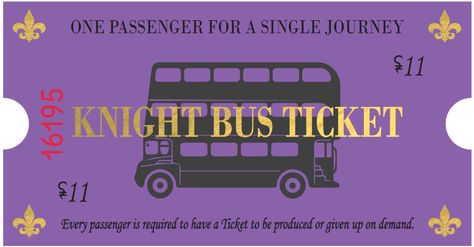 The Knight Bus – Fangirltastic Knight Bus Ticket, The Knight Bus, Hery Potter, Knight Bus, Harry Potter Scrapbook, Harry Potter Journal, Classe Harry Potter, Harry Potter Christmas Decorations, Harry Potter Props