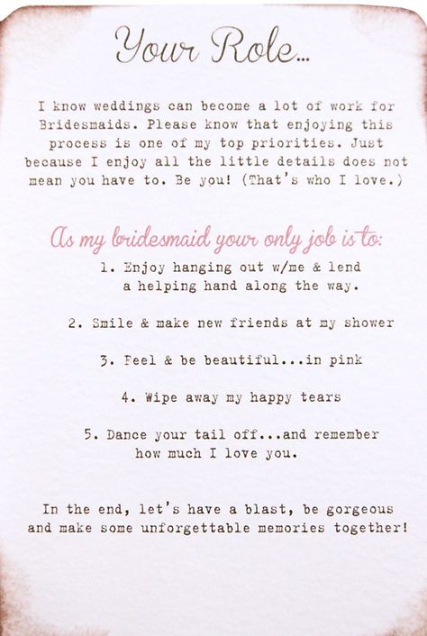 Keeping Calm & Carrying On: March 2012 Bridesmaid Role Card, Bridesmaid Duties Card, Letter For Bridesmaid, Bridesmaid Proposal Letter, Bridesmaid Proposal Note, Bridesmaid Note, Bridesmaid Hamper, Bridesmaid Letter, Proposal Letter