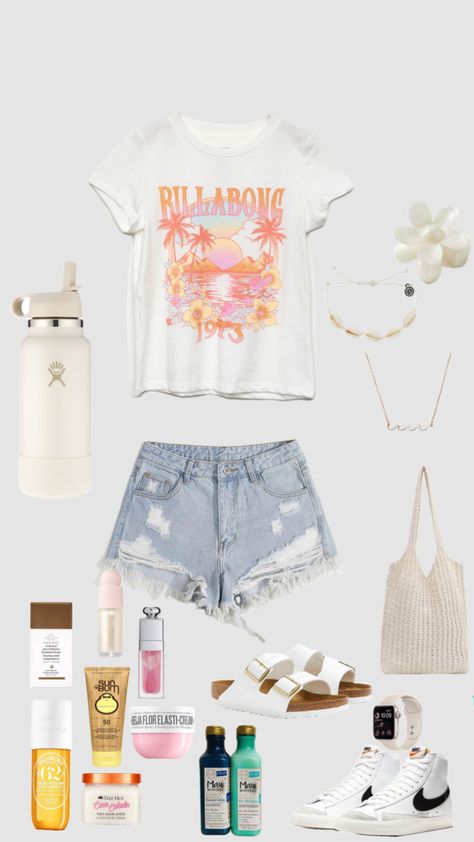 Cute Hot Day Outfits, Costal Astethic Outfits, Cruise Outfits Teenage Girl, Coconut Girl Outfits For School, Summer Fits Baddie, Summer Outfits Teen, Beach Themed Outfits, Teen Summer Outfits, Cute Outfit Ideas For Summer