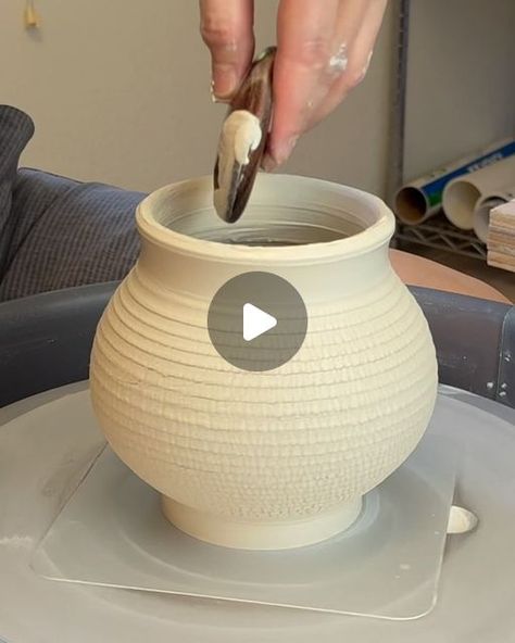 Hsin-Chuen Lin on Instagram: "810. Throwing a sodium silicate covered jar. There are lots of information in the long video, including how I position my hands while pulling up the wall, what is the right amount of time heating the sodium silicate, how the texture from the finger mark affect the crackle texture and how to make the gallery for the lid. If you are interested in the above mentioned information, I recommend that you watch the full version on my youtube channel:
https://www.youtube.com/watch?v=-GCX178MuUg" Pottery Tutorials, My Youtube Channel, Pull Ups, The Gallery, Youtube Channel, Heat, Texture, Wall, Instagram