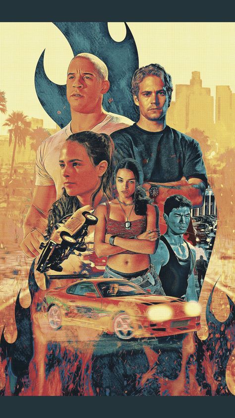 To Fast To Furious, Fast And Furious Cast, Fast And Furious Actors, The Fast And The Furious, Fast And The Furious, Fan Poster, The Furious, Wallpaper Animes, Alternative Movie Posters