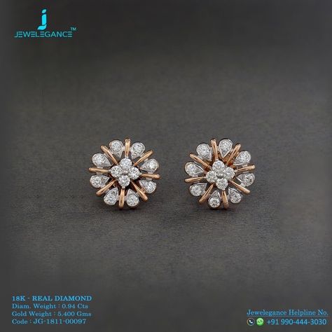 Diamond Earrings Indian, Small Earrings Gold, Indian Diamond Jewellery, Real Diamond Earrings, Diamond Tops, Red Earrings Stud, Diamond Earrings Design, Bangles Jewelry Designs, Gold Earrings Designs