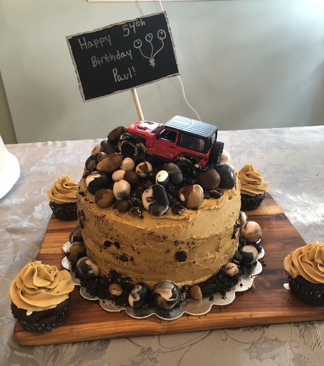 Cake Designs For Men, Sports Birthday Cakes, Jeep Cake, Happy Birthday Paul, Cake Design For Men, 54th Birthday, Jeep Wrangler Sport, Sports Birthday, 4th Birthday