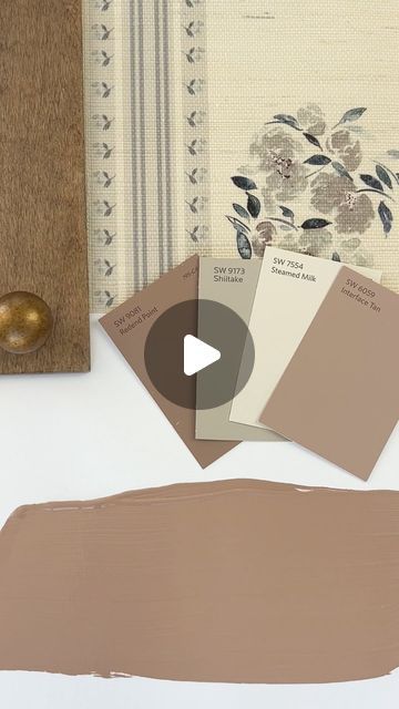 Redend Point Color Sherwin Williams, Redend Point Color, Rust Paint Color, Terracotta Dining Room, Wallpaper Swatches, Painted Bookshelves, Rust Paint, Terracotta Color, Cabinet Color