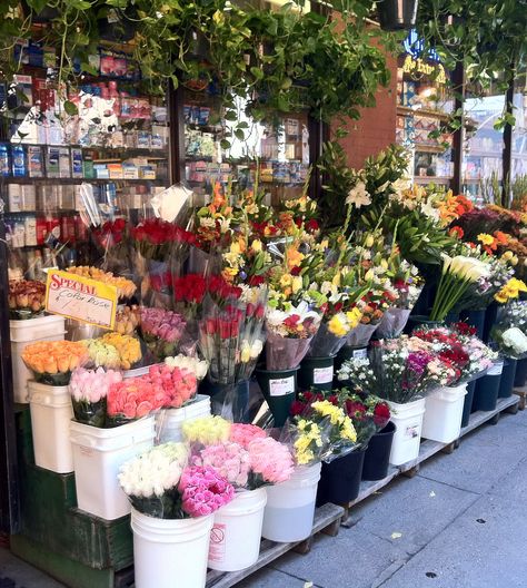 New York Flowers, Nyc Flower Market, Supermarket Flowers, New York Flower, Fresh Flower Market, Plastic Garden, City Flowers, Nyc Aesthetic, New York Aesthetic