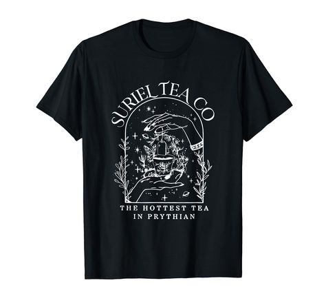 PRICES MAY VARY. Embark on a literary adventure with our Suriel Tea Company Tee, an essential addition to the wardrobe for all book enthusiasts, whether you're an ardent Bibliophile, a proud member of Booktok, or simply captivated by the world of literature. Wear your fandom proudly, as you navigate the world in this distinctive creation. Any book lover would love this unique Tee which is more than just apparel – it's a statement piece that adds charm to your daily ensemble. Perfect for tea love Suriel Tea, Tea Love, Selling Apps, Tea Company, Book Enthusiast, Tea Companies, Hot Tea, Any Book, Women T Shirt