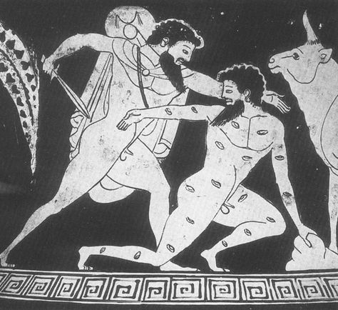 Hermes slays Argos. Argus Panoptes, Symbolic Art, Ancient Greek Art, University Of Texas At Austin, Greek Vases, Roman Mythology, Greek Art, Greek Myths, University Of Texas