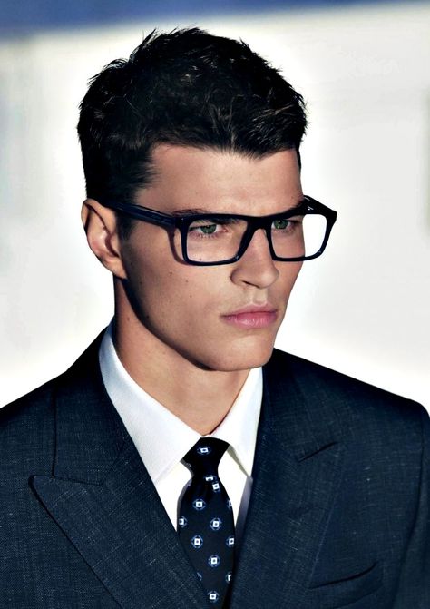 emporio armani eyewear for men spring summer 2013 ad campaign glamour boys inc 01 Eyewear for men: go bold or go home Hairstyles For Men With Glasses, Glasses Haircut, Glasses Outfits, Men With Glasses, Glasses Hairstyles, Boy Glasses, Male Glasses, Hairstyle Boy, Thick Glasses