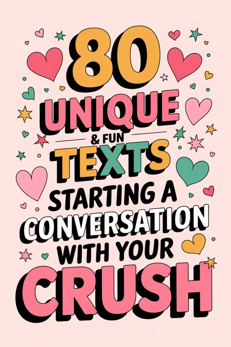 Need some conversation starters with your crush? Check out these 80 unique and fun texts to break the ice and get chatting. Whether you're looking for something witty, flirty, or light-hearted, this list has you covered. From funny jokes to thoughtful questions, there's a variety of options to help you stand out and make a great impression. Start your next interaction off on the right foot with one of these engaging messages that are sure to spark interest and keep the conversation flowing! Things To Randomly Text Your Friend, Flirty Jokes Funny, Interesting Text Conversations, How To Start A Conversation With A Guy On Snapchat, Fun Ways To Say Hi Over Text, Conversation Starters With Your Crush, Conversation Starters Texting Crush, What To Text Your Crush, Funny Text Messages Crush