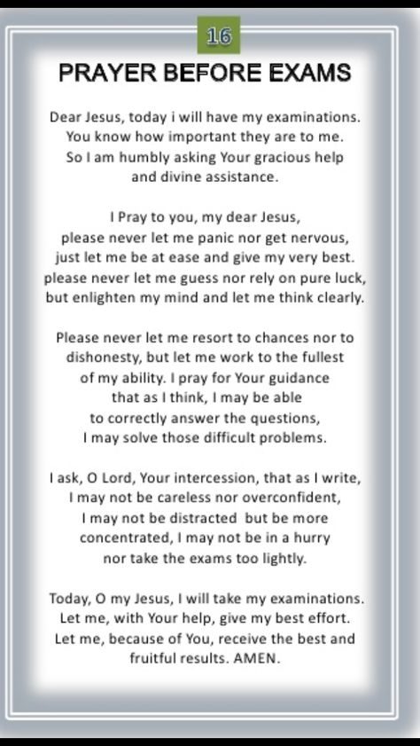 Prayers To Pass An Exam, Prayer For Academic Success, Prayer For Exams Finals, Test Prayer, Prayer For Exam Success, Prayer Before Exam, Exam Prayer, Before Exam, Prayer For Students