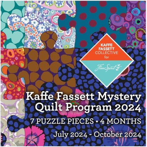 Pre-Order Alert!! The Delft colorway includes 11 yards of Kaffe Fassett Collective fabrics to complete the quilt top and binding. Seven puzzle pieces will be released every other week over four months Starting July 2024 - October 2024. You will be able to download all of them. They will have complete info on what fabrics to use in each block. As the mystery unfolds your quilt will take shape. Its name is cathedral tiles and is designed by Liza Lucy. Piecing is used and would be great for ... Mystery Quilt, Kaffe Fassett, Quilt Sizes, Quilt Top, Delft, Puzzle Pieces, Quilt Fabric, Pre Order, Binding