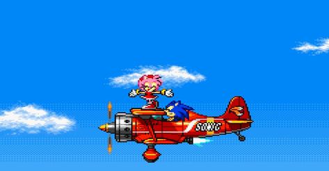 Sonic Advance, In The Plane, Sonic And Amy, Amy Rose, Sonic