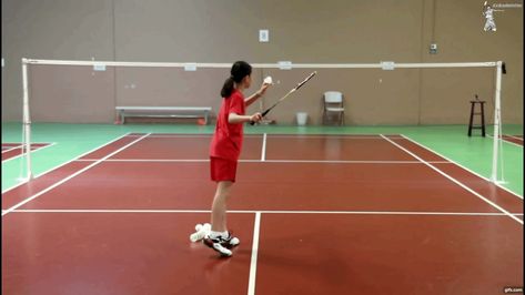 Badminton Forehand Serve Badminton Serve, Badminton Videos, Ping Pong, Animated Gifs, Badminton, Quick Saves