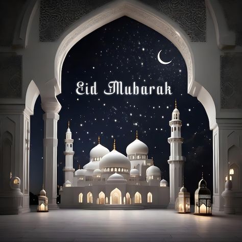 Photo eid mubarak greetings with mosque ... | Premium Photo #Freepik #photo Mosque Background, Eid Ul Adha Mubarak, Eid Mubarak Greetings, Adha Mubarak, Eid Al-adha Mubarak, Eid Greetings, Eid Ul Adha, Eid Al Adha Mubarak, Eid Al Adha