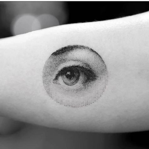 Fornasetti inspired eye tattoo on the right inner arm. Realistic Eye Tattoo, Artistic Tattoos, Eyeball Tattoo, 12 Tattoos, Tattoo Dotwork, Handpoke Tattoo, Skeleton Hand Tattoo, 4 Tattoo, Detailed Tattoo