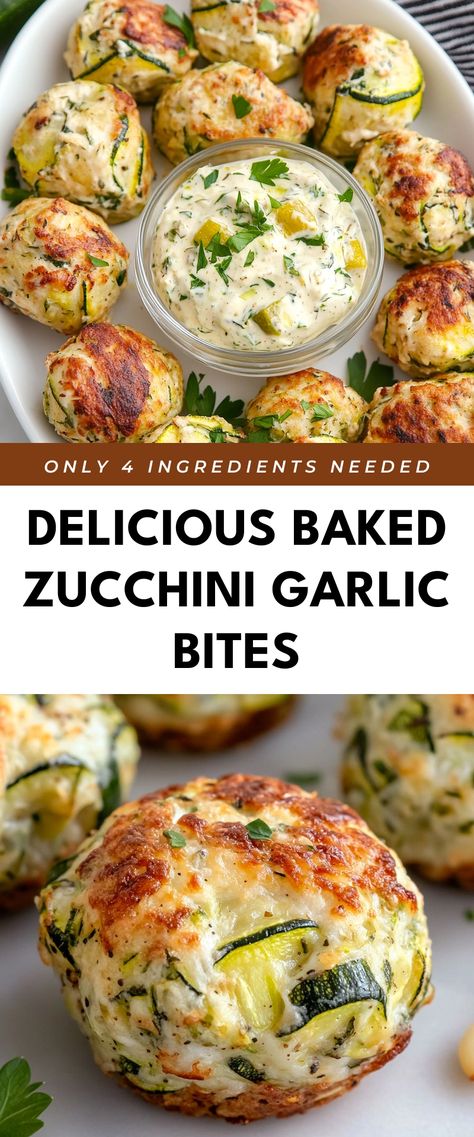 Image for Delicious Baked Zucchini Garlic Bites Zucchini For Picky Eaters, Veggie Bites Appetizers, Finger Food Veggies, Zucchini Bites Baked, Zucchini Garlic Bites Recipe, Veggie Finger Food, Simple Zucchini Recipes, Vegetable Appetizers Finger Foods, Zucchini Baking Recipes