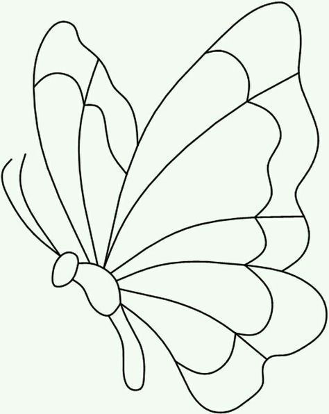 Embroidery Design Outline, Butterfly Drawing Outline, Butterfly Art Drawing, Butterfly Outline, Pencil Drawing Images, Flower Pattern Drawing, Butterfly Art Painting, Stained Glass Patterns Free, Stained Glass Butterfly