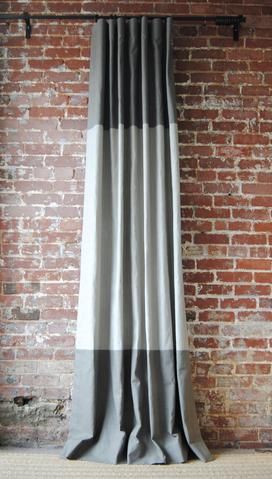 Martha Panel Color Block Drapery Panels, Color Block Curtains, Linen Drapes, Curtains Window, Custom Drapery, Custom Drapes, Drapery Panels, Block Style, Curtains Window Treatments