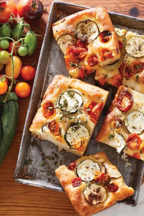 Like a cozy summer evening wrapped up in dough. 🍅🌅🥒 Try Focaccia with Zucchini and Cherry Tomatoes today. Keep following along on Pinterest for delicious and easy recipes. Zucchini Focaccia, Breads To Make, Cozy Summer, Fresh Oregano, Seasonal Recipes, Summer Evening, Air Fryer Recipes, Cherry Tomatoes, Oregano