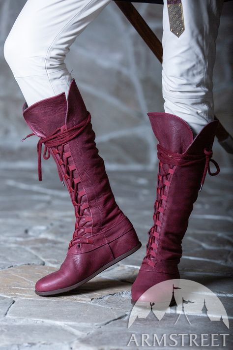 Fantasy Boots, Moda Medieval, Medieval Boots, Medieval Shoes, Historical Shoes, Womens Booties, Ren Fest, Concept Clothing, Style Goals