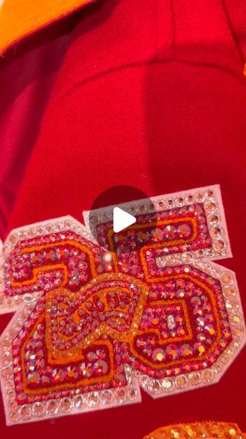 Mrs. Erica 💖 on Instagram: "Rhinestoned some new patches for Varsity cheerleader Mia, from Bishop Alemany High School. I think the baking club patch is so cute 🥰 good luck this season Mia 🫶🥰❤️💛💎🧁📔 #LettermanJacket #BlingedLettermanJacket #VarsityCheerleader#Cheerleading #VarsityJacket #Cheer #Cheerleader  #Varsity #HighSchoolCheer #Dance #DanceTeam #VarsityDanceTeam #VarsityDancer  I use high quality glass rhinestones only. DM for inquiries 💎✨" Bedazzled Letterman Jacket, Cheer Letterman Jacket, Letterman Jacket Ideas, Cheer Jackets, 2025 Graduate, Varsity Cheer, High School Cheer, Senior Day, Letterman Jacket