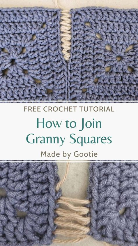 I love this quick and easy way of sewing crochet squares together. The invisible seam joining technique is a granny square joining method that will result in a seamless and neat join. #howtojoingrannysquares #grannysquare #crochetgrannysquare #invisiblejoincrochet Sew Granny Squares, Crochet Granny Square Throw, Join Granny Squares, Crochet Joining, Joining Crochet Squares, Granny Square Patterns, Granny Square Pattern Free, Joining Granny Squares, Granny Square Projects