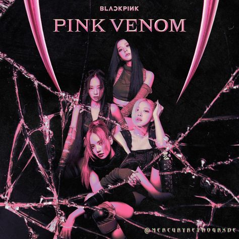 #Rose #Jennie #Jisoo #Lisa Blackpink Poster Pink Venom, Pink Venom Album Cover, Black Pink Album Cover, Pink Venom Edit, Blake Pink, Poster Pink, Black Pink Background, Concept Album, Photos Of Eyes