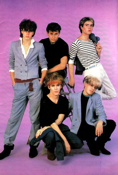 Duran Duran - John Taylor, Roger Taylor, Simon LeBon, Nick Rhodes & Andy Taylor Blitz Kids, Look 80s, Nick Rhodes, Simon Le Bon, 80s Men, Aria Montgomery, Roger Taylor, John Taylor, Duran Duran