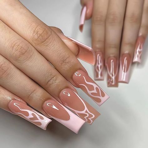 January Nails, February Nails, Coffin Press On Nails, Fake Nails With Glue, Ballerina Nails, Stick On Nails, Manicure Y Pedicure, False Nail, French Tip Nails