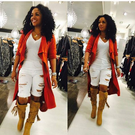 Rasheeda Frost Fashion, Rasheeda Frost, Fashion Wear, High Boots, Spring Summer Fashion, Chic Outfits, Duster Coat, Fall Outfits, Fashion Looks