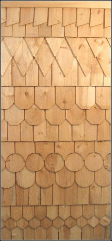 Gable end designs in cedar Wooden Shingle Siding, Gable End Cladding Ideas, Tooth Diamond, Wooden Shingles, Roof Shingle, Cedar Shingle Siding, Cedar Shingle, Real Good Toys, Custom Wood Doors