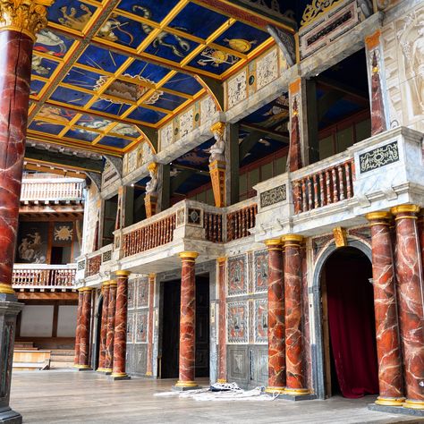 The Globe Theatre Aesthetic, The Globe Theatre, Globe Theatre, Globe Theater, Theatre Stage, Studying Abroad, Scenic Design, Church Design, William Shakespeare