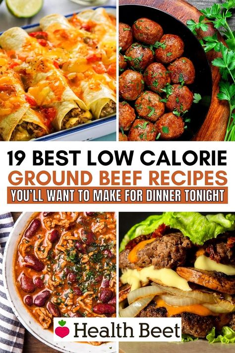 Low Calorie Ground Beef Recipes, Low Cal Dinner, Healthy Ground Beef, Healthy Beef Recipes, Healthy Low Calorie Meals, Ground Beef Recipes Healthy, Low Calorie Dinners, High Protein Low Calorie, Best Low Carb Recipes