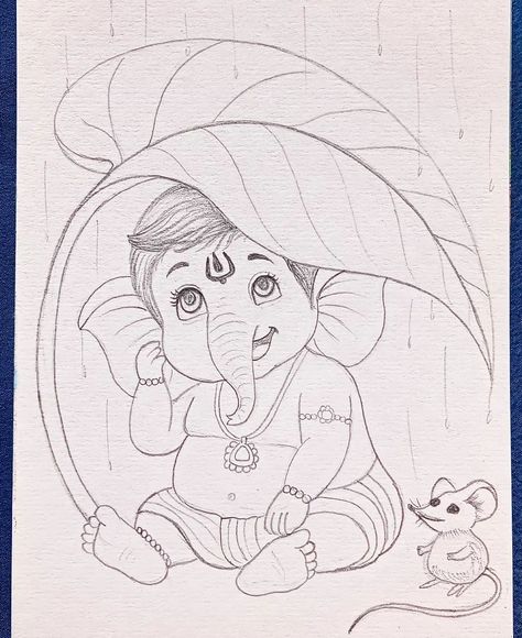 Ganpati Bappa 😍💞 . Follow 👉@rishikasharmaarts . #ganpatibappamorya #ganpati #ganeshchaturthi #ganpatidecoration #cuteganeshji #drawing #painting #art #easy #artistsoninstagram #viral #trending #reels #radhekrishna Drawing Of Ganpati Bappa, Ganpati Drawing, Sketch Images, Pencil Sketch Images, Trending Reels, Ganpati Bappa, Art Easy, Ganesh Chaturthi, Radhe Krishna