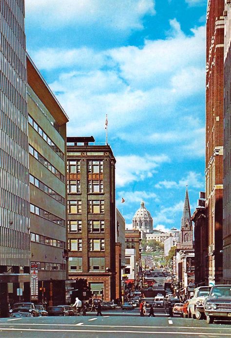 https://flic.kr/p/2io8WKU | Vintage Saint Paul Minnesota Postcard - Looking North Toward The State Capitol Building From Downtown Saint Paul, Copyright 1964 By Dexter Press Saint Paul Minnesota Aesthetic, Saint Paul Minnesota, St Paul Minnesota, Saint Paul Mn, Capitol Building, Postcard Collection, University Of Minnesota, Vision Boards, Aesthetic Photos