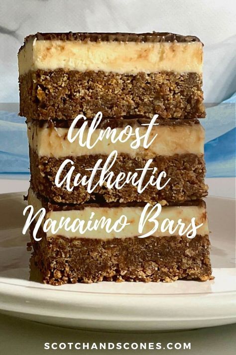 Nanaimo Bars Without Coconut, Custard Buttercream, Layered Bars, Nanaimo Bar Recipe, Chocolate Peppermint Brownies, American Foods, Nanaimo Bars, Peppermint Brownies, Millionaire Shortbread