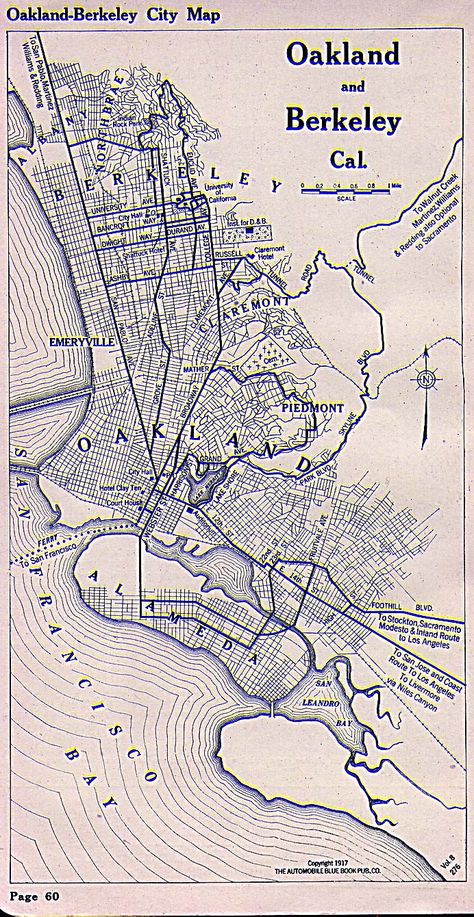 Oakland and Berkeley Map 1917 Emeryville California, Maps Aesthetic, Map Layout, City Layout, Berkeley California, Area Map, California History, Oakland California, Old Maps