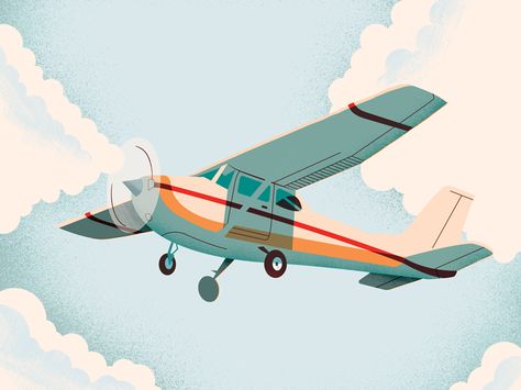 Airplane by Paul Kreizenbeck #Design Popular #Dribbble #shots Infographic Process, Success Drawing, Nails And Toes, Airplane Illustration, Airplane Vector, Airplane Drawing, Aviation Decor, Tableau Pop Art, Airplane Art