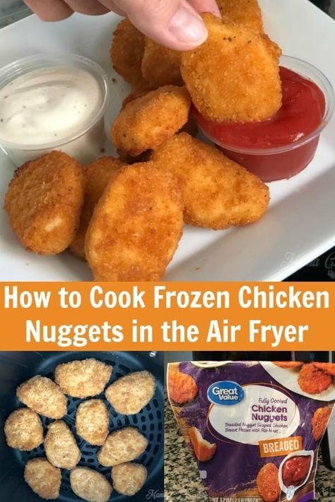 How to Cook Frozen Chicken Nuggets in the Air Fryer | Mama Cheaps® Air Fried Chicken Nuggets, Crispy Chicken Nuggets, Air Fryer Recipes Chicken Tenders, Cook Frozen Chicken, Air Fryer Chicken Nuggets, Air Fryer Recipes Chicken Thighs, Air Fryer Recipes Healthy Low Carb, Frozen Chicken Nuggets, Cooking Frozen Chicken