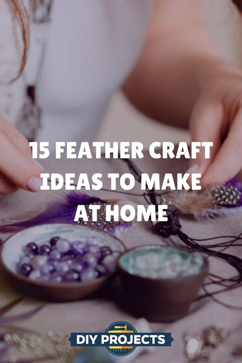 Things To Do With Feathers Crafts Ideas, Feather Art Diy Craft Ideas, Diy Chicken Feather Crafts, Feather Diy Ideas, Goose Feather Crafts, Crafts With Bird Feathers, Things To Do With Feathers, What To Do With Feathers, Feather Project Ideas