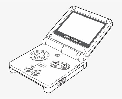 Gameboy Advance Sp Tattoo, Gameboy Tattoo Design, Gameboy Advance Tattoo, Nintendo Ds Drawing, Gamecube Tattoo, Gameboy Drawing, Gameboy Tattoo, Flash Outline, Computer Tattoo