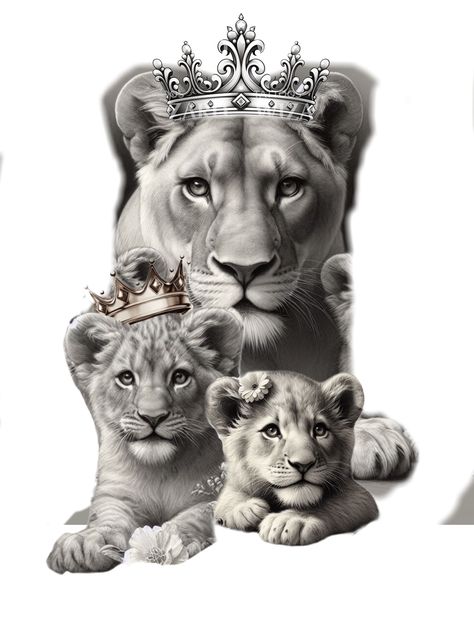 Mama And Cubs Tattoo, Mama Lion And 3 Cubs Tattoo, Lioness And 3 Cubs Tattoo Mothers, Mother Lion And Cub Tattoo, Lioness And Cubs Tattoo Mothers, Amanda Tattoo, Lion Mom And Baby Tattoo Cubs, Best Tatto, Harmony Tattoo