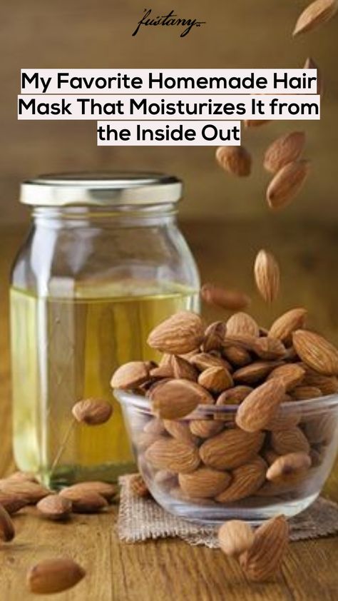 My Favorite Homemade Hair Mask That Moisturizes It from the Inside Out Benefits Of Almond Oil, Almond Oil Uses, Almond Oil Benefits, Health Benefits Of Almonds, Almond Benefits, Natural Health Tips, Food Out, Oil Benefits, Good Healthy Recipes