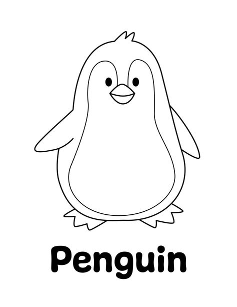 Penguin Coloring Page at LittleBeeFamily.com Elephant Family Coloring Pages, Cute Penguin Coloring Pages, Penguin Coloring Pages Free Printable, Crayon Packaging, Animal Coloring Pages Free Printable, Penguin Drawing Easy, Penguin Outline, Penguin Coloring Page, Coloring Pages Activities