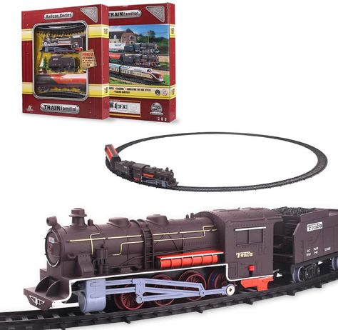 Amazon.com: LEYI Classic Train Set Toys 1:87 Battery Operated Train with Sound and Light Round Tracks Children's Electric Toys Train for Christmas Birthday Gifts for Boys and Girls 3 Cars 2 Trees 12 Tracks : Toys & Games Under Christmas Tree, Christmas Car Decorations, Sound And Light, Car Decorations, Christmas Car, Cars 2, Train Set, Birthday Gifts For Boys, Toy Train