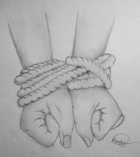 #art #artwork #pencildrawing #painting #draw #drawings #pencilart #pencil #picture #artist #prison #hands Drawing Of Hands, Prison Drawings, Pencil Picture, Rope Drawing, Tied Hands, Hyperrealism, Cool Art Drawings, Drawing Challenge, Pencil Art