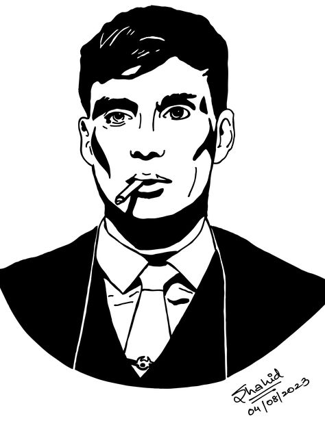 There’s only one thing more dangerous than a cornered animal. And that’s the man who’s cornered him. - Tommy Shelby (Cillian Murphy - Peaky ... Cillian Murphy Art, Tommy Shelby Drawing, Cillian Murphy Drawing, Easy Tattoos To Draw, Easy Tattoos, Eagle Wallpaper, Music Poster Ideas, Art Drawing Sketch, Tommy Shelby