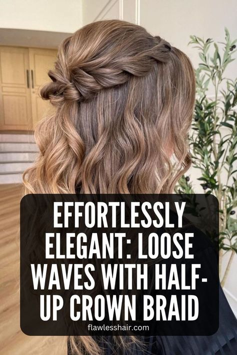 Simple Half-Up Half-Down Bridesmaid Hair Half Up Half Down Hair Shoulder Length Tutorial, Half Updo Wedding Guest, Updo Half Up Half Down, Half Up Half Down Bridesmaid Hair Long, Half Up Half Down Hair Medium Length, Braids For Fine Hair, Half Up Half Down Hair Easy, Hair Styles Half Up Half Down, Half Up Half Down Braided Hairstyles