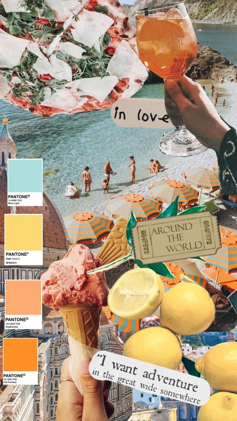 Blue Aesthetic Moodboard, Picture Decorations, 70s Bedroom, Italian Beach, Hd Photography, Moodboard Collage, Travel Collage, Gray Malin, Chic Wall Art