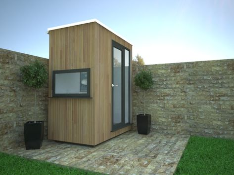 Small Outdoor Office, Small Garden Office Shed, Garden Office Ideas, Small Garden Office, Garden Office Shed, Shed Design Plans, Garden Huts, Office Shed, Garden Offices